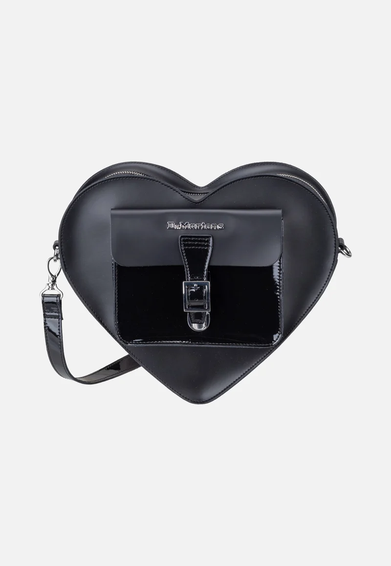 Heart Backpack Black Kiev Patent Lamper Smooth - Crossbody Bag