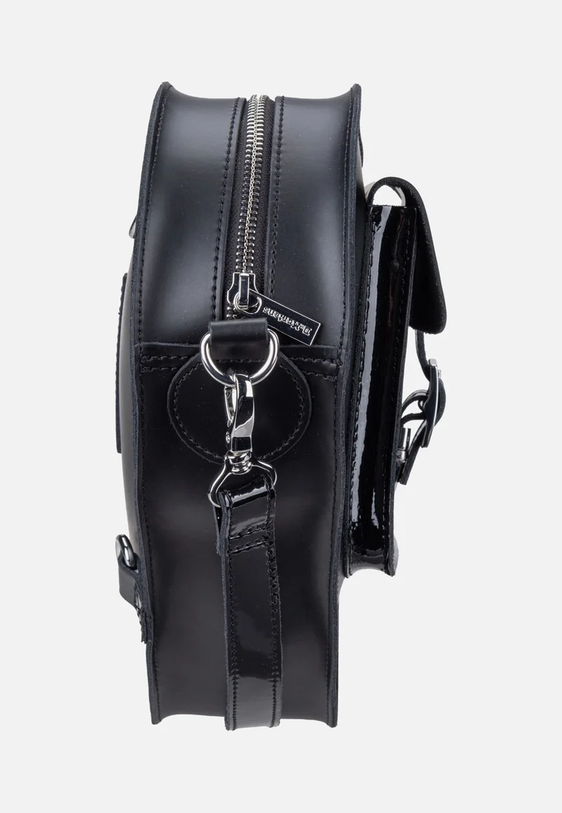 Heart Backpack Black Kiev Patent Lamper Smooth - Crossbody Bag