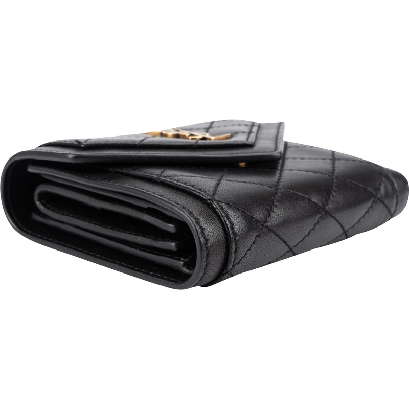 Saint Laurent Quilted Leather Small Envelope Wallet