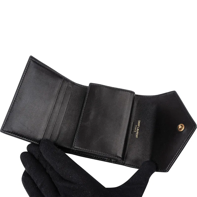 Saint Laurent Quilted Leather Small Envelope Wallet