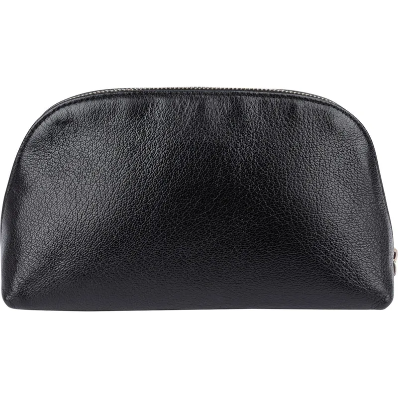 Chanel Black Leather CC Cosmetic Pouch