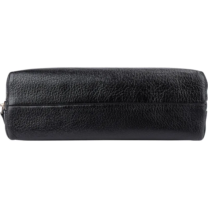 Chanel Black Leather CC Cosmetic Pouch