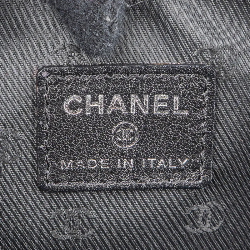 Chanel Black Leather CC Cosmetic Pouch