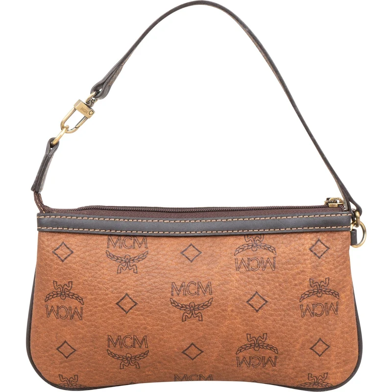 MCM Monogram Visetos Leather Pochette Accessoires Handbag