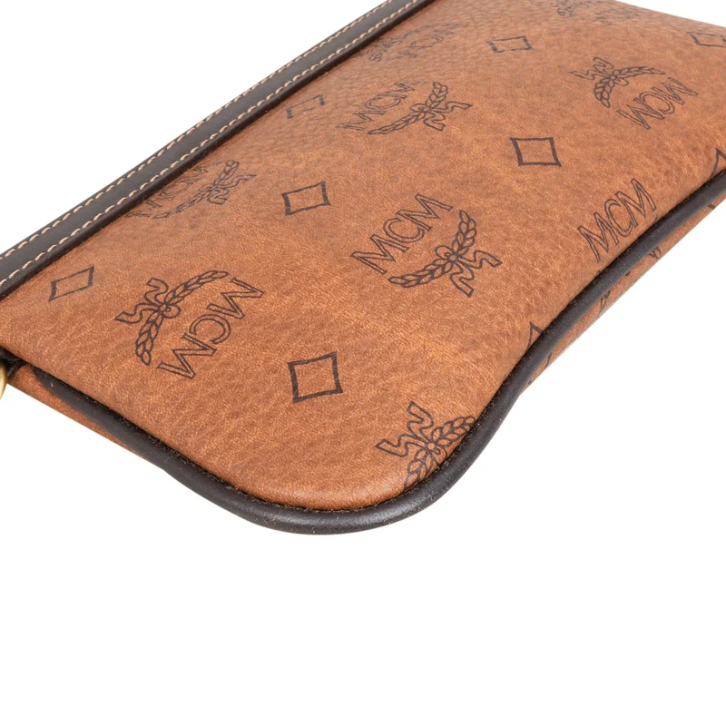 MCM Monogram Visetos Leather Pochette Accessoires Handbag