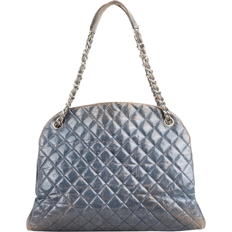 Chanel Quilted Crinkled Lambskin Just Mademoiselle Bowling Shoulder Bag