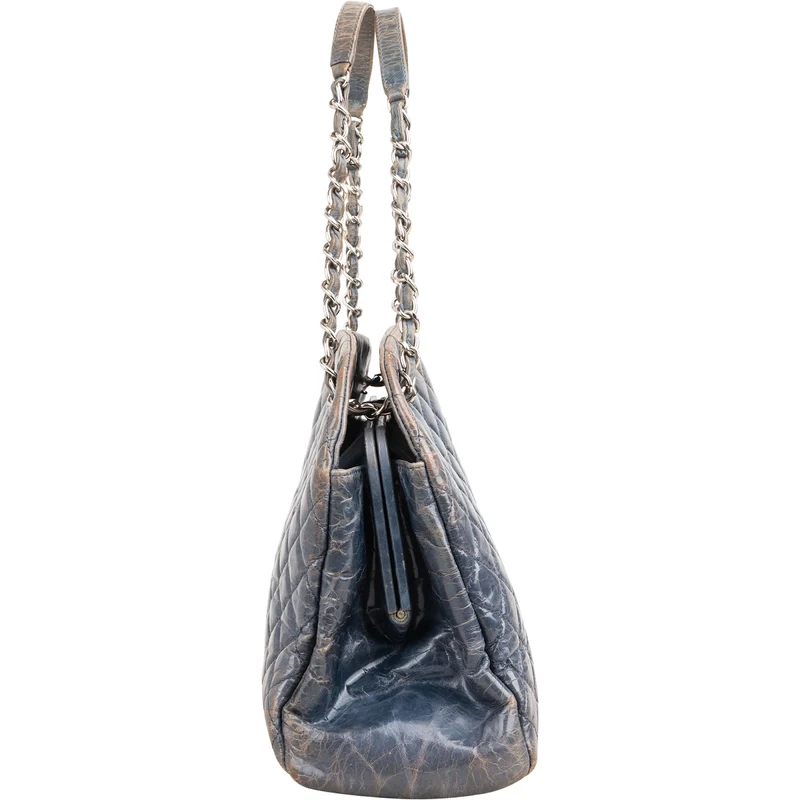 Chanel Quilted Crinkled Lambskin Just Mademoiselle Bowling Shoulder Bag