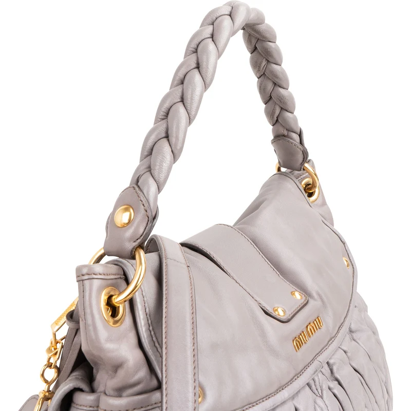 Miu Miu Matelassé Nappa Leather Coffer City Shoulder Bag