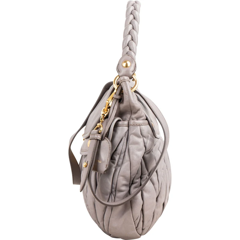 Miu Miu Matelassé Nappa Leather Coffer City Shoulder Bag