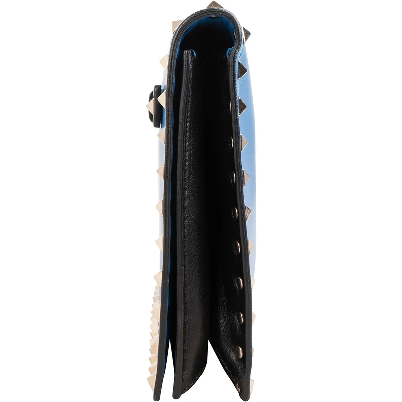 Valentino Garavani Leather Rockstud Flat Clutch
