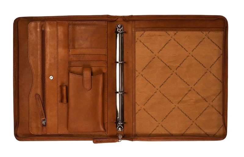 The Chesterfield Brand Wax Pull Up Barnet Schreibmappe Leder 29 cm