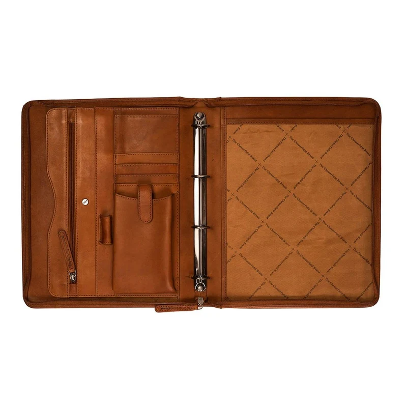 The Chesterfield Brand Wax Pull Up Barnet Schreibmappe Leder 29 cm
