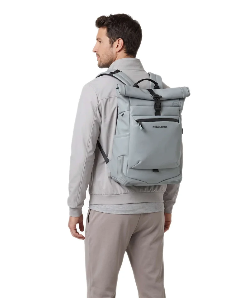 Piquadro Corner Special Ducati Rolltop Rucksack blue
