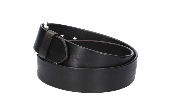 Ledergürtel 40 mm breit Schwarz