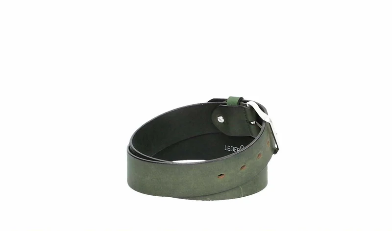 Ledergürtel 40 mm breit Grün