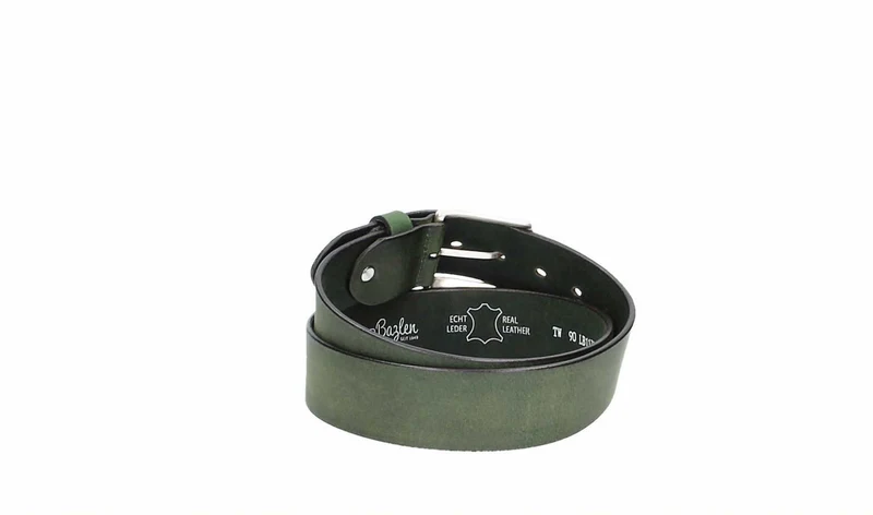 Ledergürtel 40 mm breit Grün
