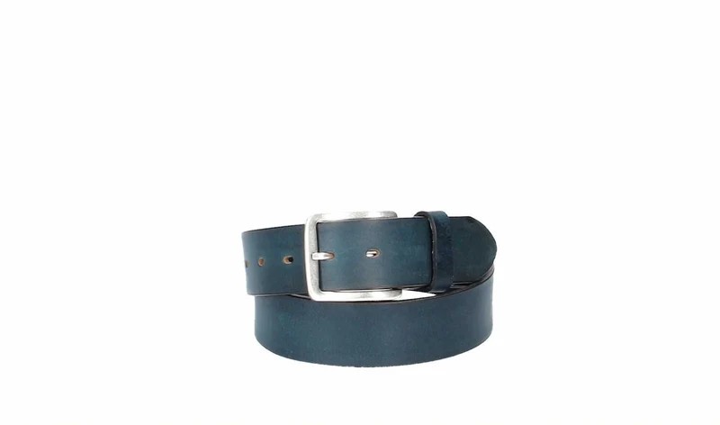 Ledergürtel 40 mm breit Blau
