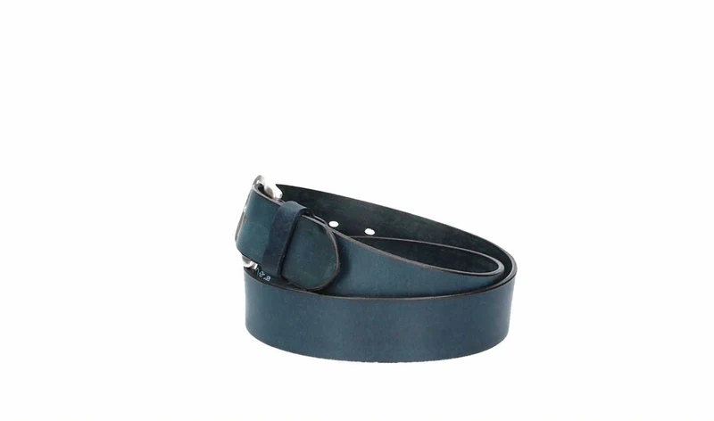 Ledergürtel 40 mm breit Blau