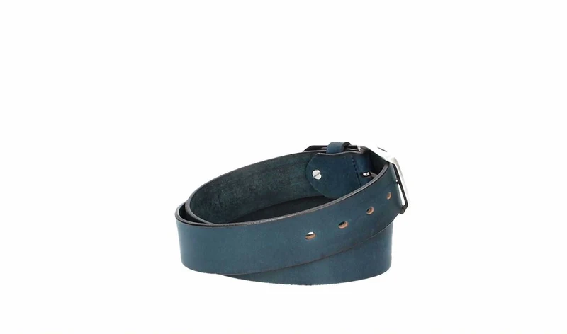 Ledergürtel 40 mm breit Blau