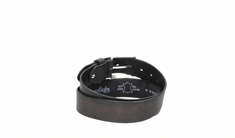 Ledergürtel 40 mm breit Schwarz
