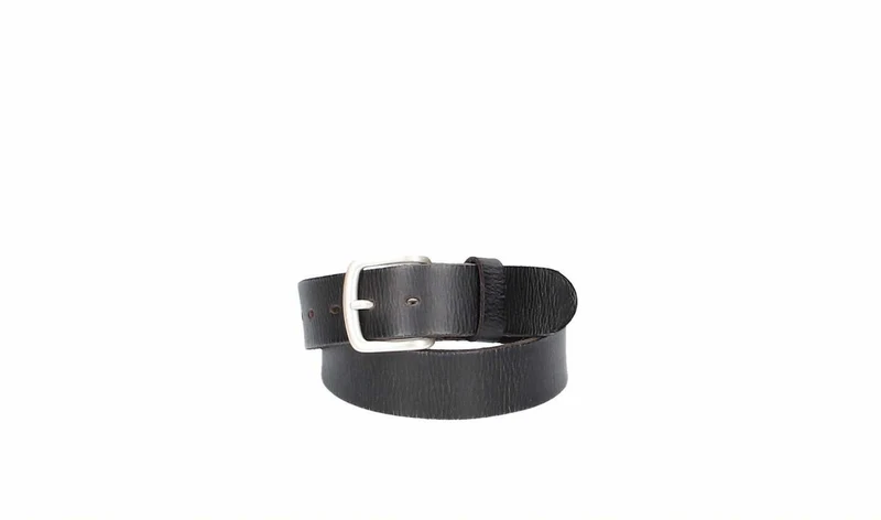 Ledergürtel 40 mm breit Schwarz
