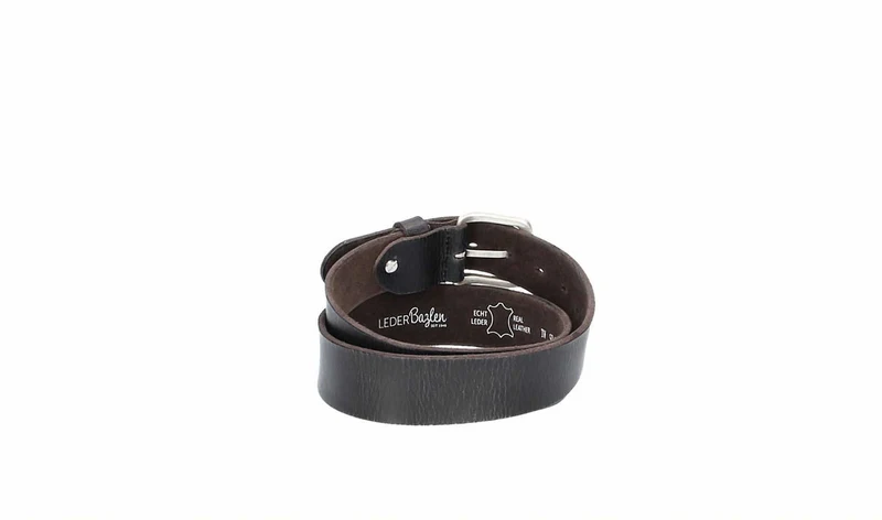 Ledergürtel 40 mm breit Schwarz