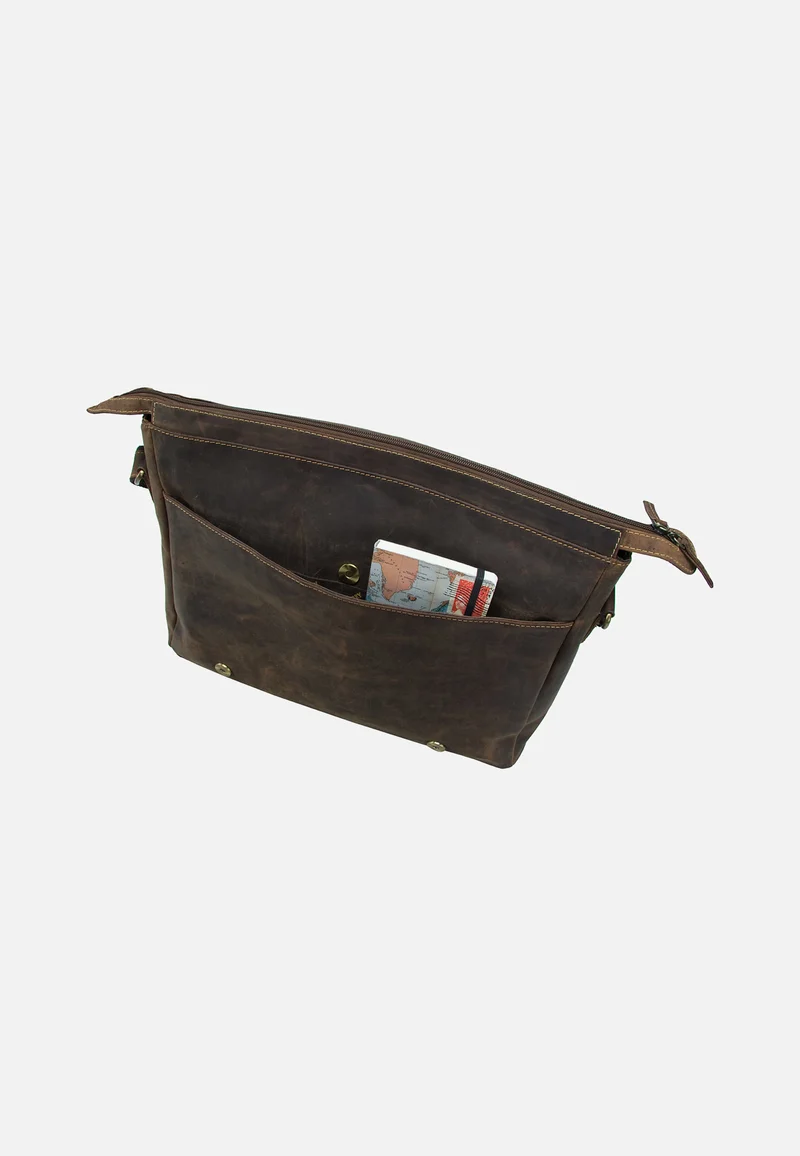 Vintage XXL Tasche Sattelbraun - Messenger Bag