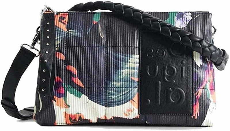 Desigual Damen Tasche Rucksack Shopper Umhängetasche Schultertasche Schultertasche Logoschriftzug Synthetik gemustert umhängetasche handtasche tasche