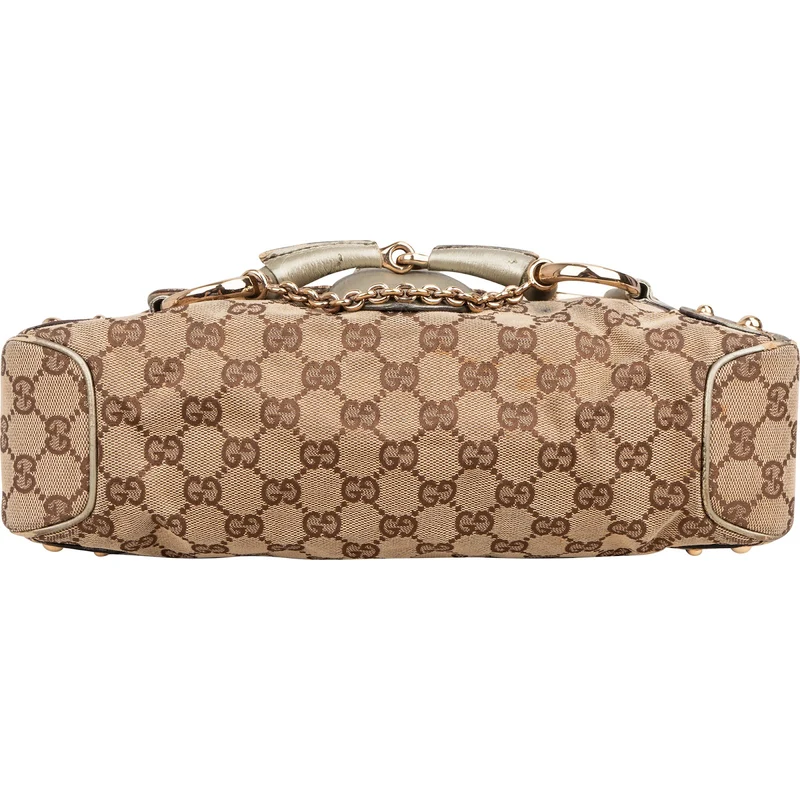 Gucci Monogram GG Studded Horsebit Chain Flap Shoulder Bag