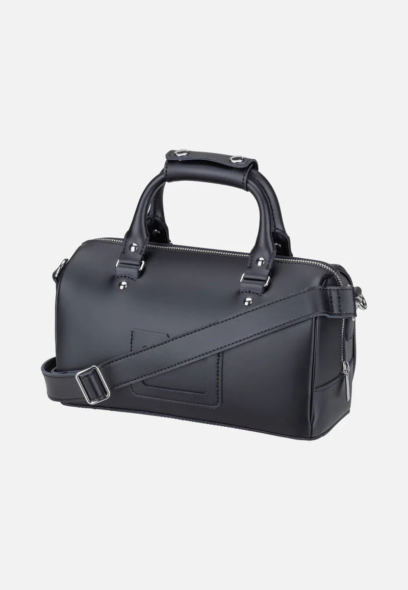 Top Handle Black Kiev Smooth - Satchel