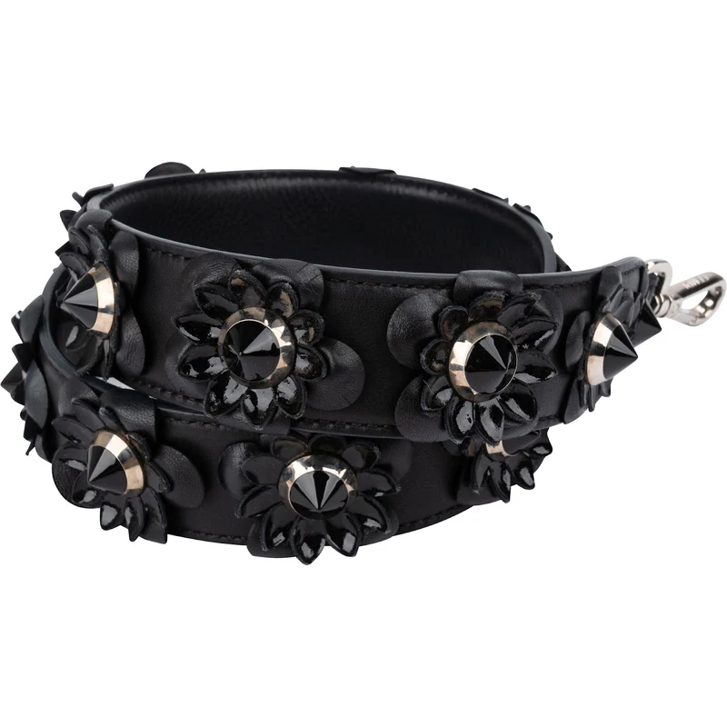 Fendi Leather Flowerland Studded You Bag Strap
