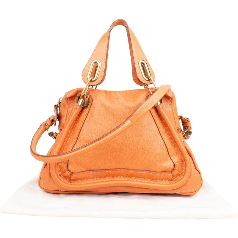 Chloé Grained Leather Paraty Handbag