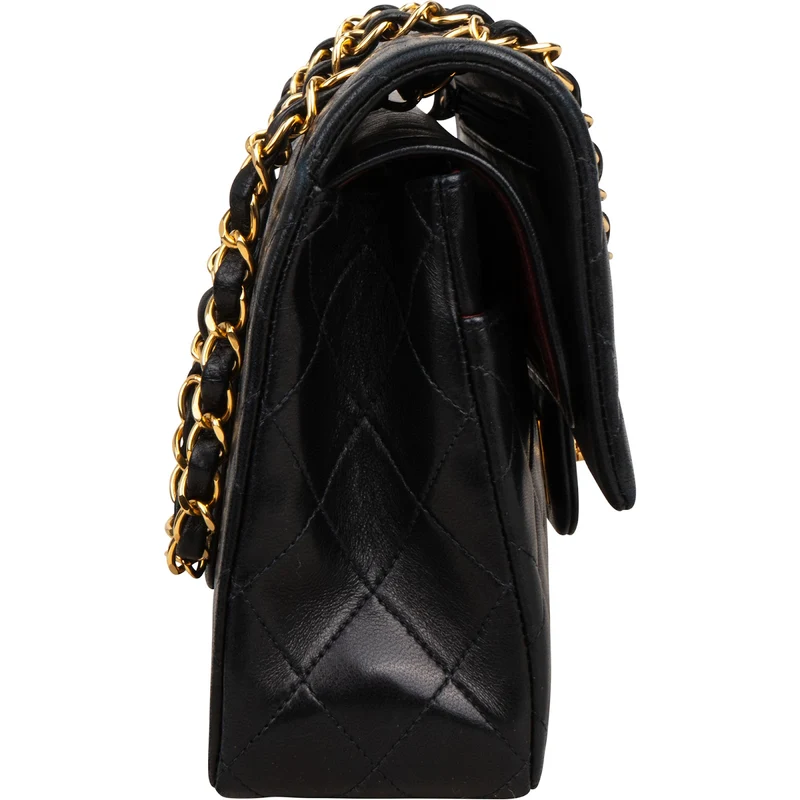Chanel Quilted Lambskin 24K Gold Medium Double Flap Shoulder Bag