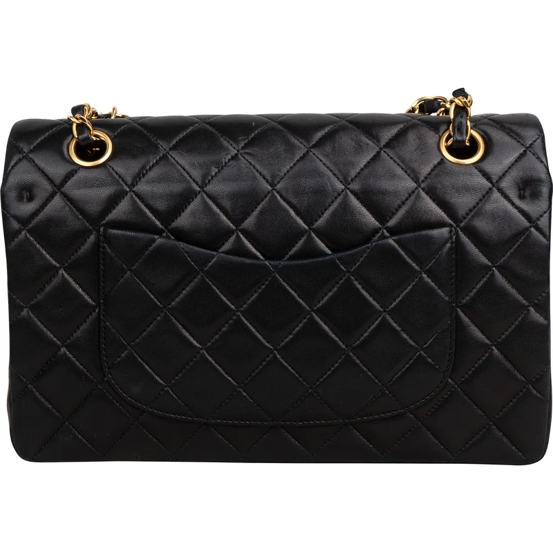 Chanel Quilted Lambskin 24K Gold Medium Double Flap Shoulder Bag
