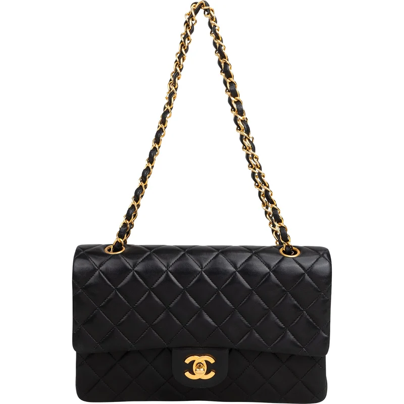 Chanel Quilted Lambskin 24K Gold Medium Double Flap Shoulder Bag