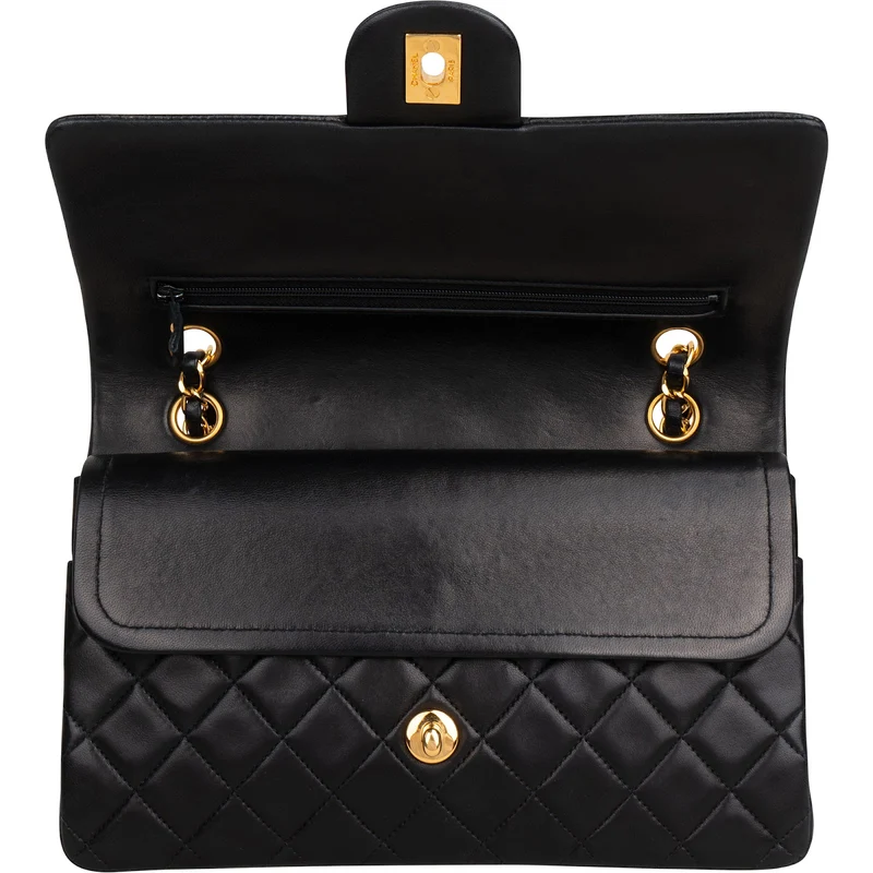 Chanel Quilted Lambskin 24K Gold Medium Double Flap Shoulder Bag