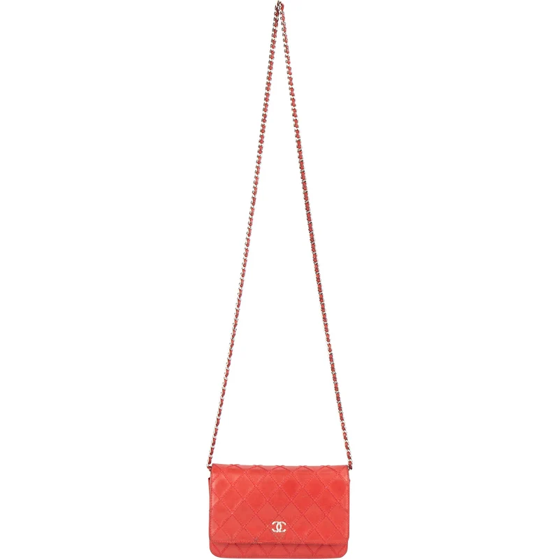 Chanel Stitching Leather Wallet on Chain Crossbody Bag