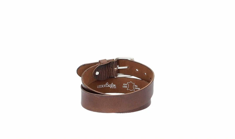 Ledergürtel 40 mm breit Braun