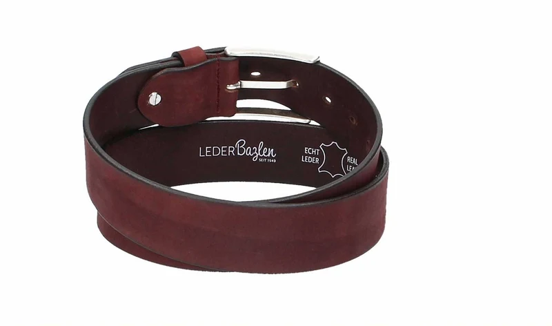 Ledergürtel 40 mm breit Bordeaux