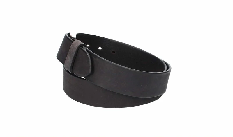 Ledergürtel 40 mm breit Schwarz