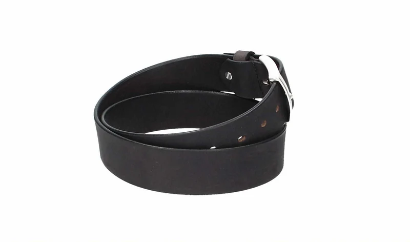 Ledergürtel 40 mm breit Schwarz