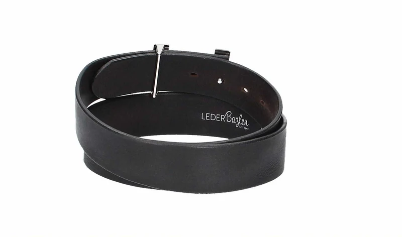 Ledergürtel 40 mm Schwarz