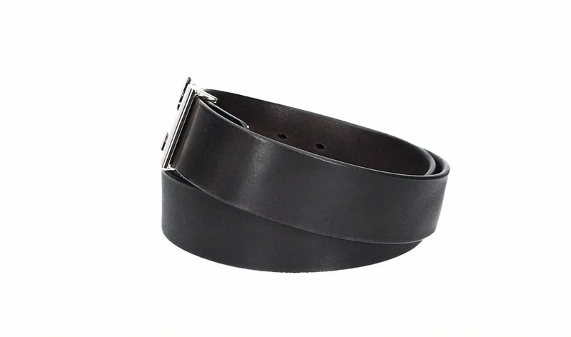 Ledergürtel 40 mm Schwarz