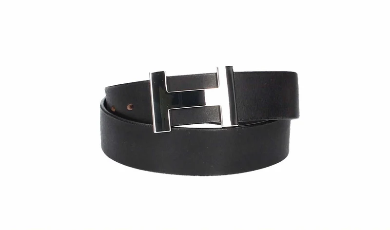 Ledergürtel 40 mm Schwarz
