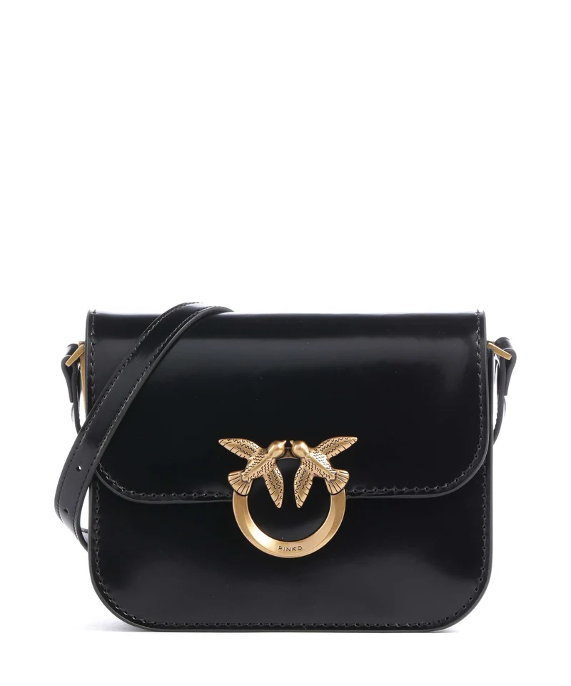 Pinko Love Box Mini Umhängetasche nero/antique gold
