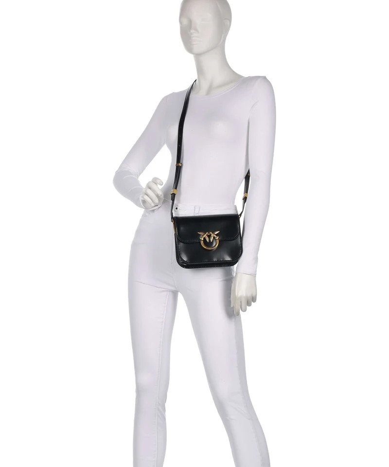 Pinko Love Box Mini Umhängetasche nero/antique gold