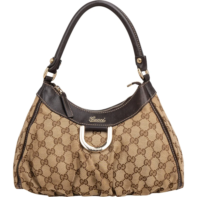 Gucci Monogram GG Canvas Abbey D-Ring Hobo Shoulder Bag