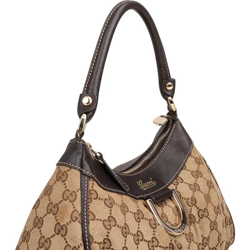 Gucci Monogram GG Canvas Abbey D-Ring Hobo Shoulder Bag