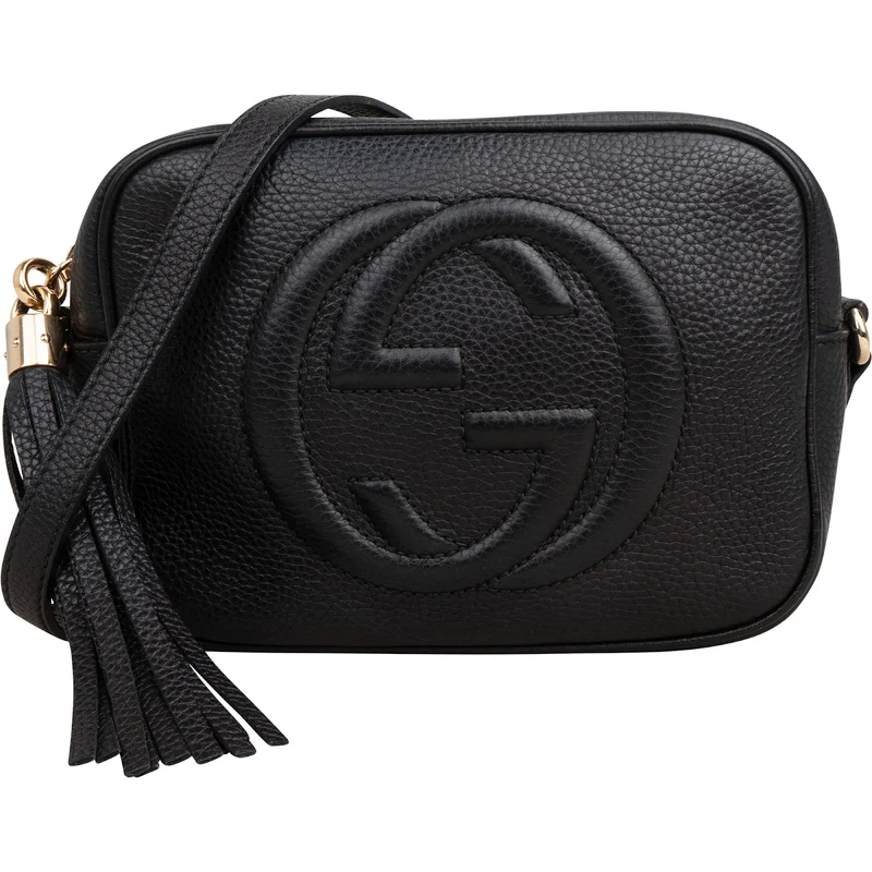 Gucci Black Leather Soho Disco Camera Crossbody Bag