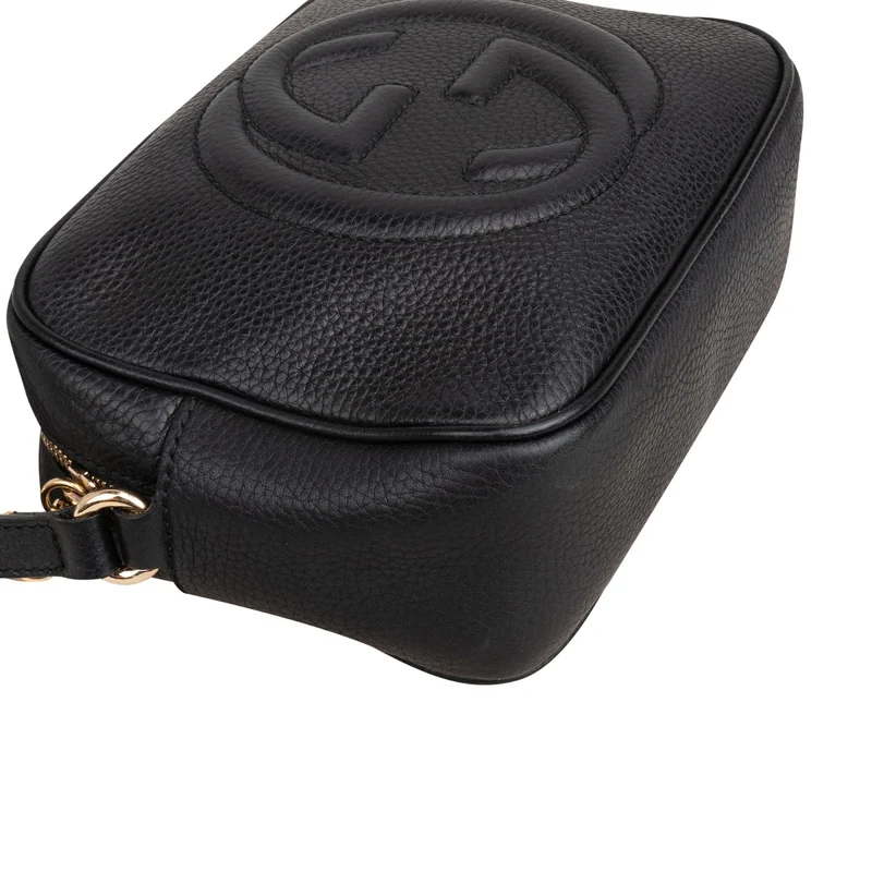 Gucci Black Leather Soho Disco Camera Crossbody Bag